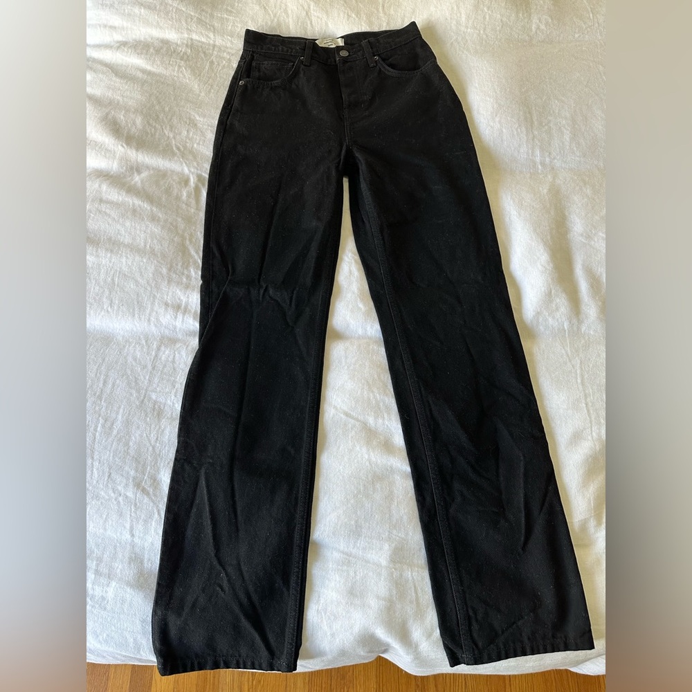 Reformation Rowe Mid Rise Relaxed Straight Jeans